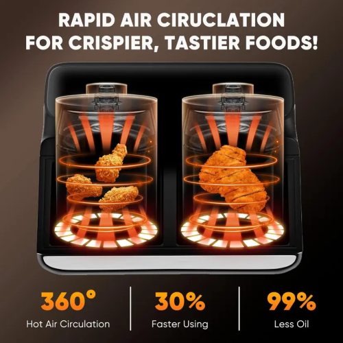Hawthyhome Dual Air Fryer 8L Large for Family - Image 4