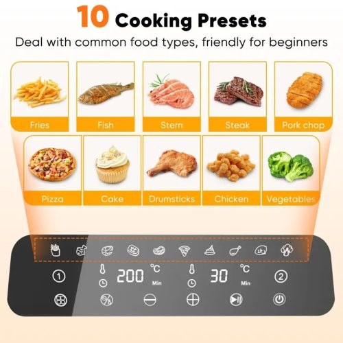 Hawthyhome Dual Air Fryer 8L Large for Family - Image 11