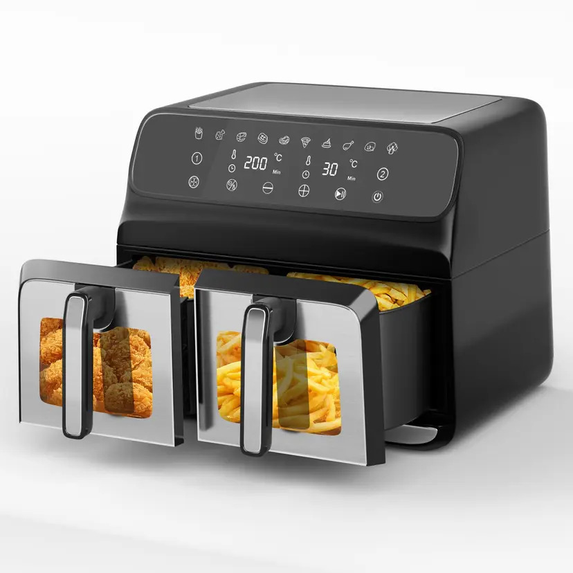 Hawthyhome Dual Air Fryer, 8L Large for Family