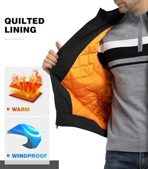 YSENTO Mens Bomber Jackets Winter Casual Windbreakers Jacket - Image 5