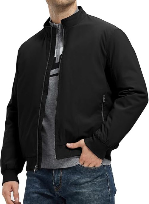 YSENTO Mens Bomber Jackets Winter Casual Windbreakers Jacket - Image 4