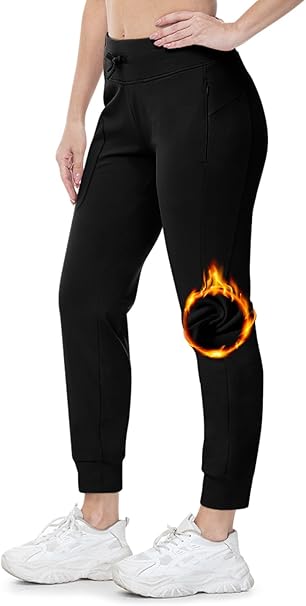 YSENTO Womens Fleece Lined Joggers