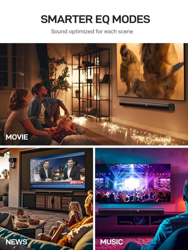 MEVOSTO Sound Bar for TV 2.2CH 2 in 1 Separable Soundbar Built-in Dual Woofers with ARC/Optical/AUX/BT 5.0 - Image 4