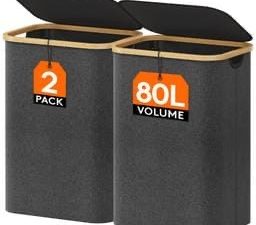 Brand New Lifewit 2 Pack 80L Laundry Basket with Lid