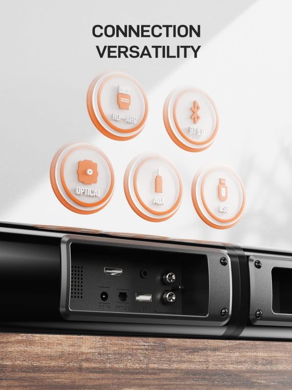 MEVOSTO Sound Bar for TV 2.2CH 2 in 1 Separable Soundbar Built-in Dual Woofers with ARC/Optical/AUX/BT 5.0 - Image 3