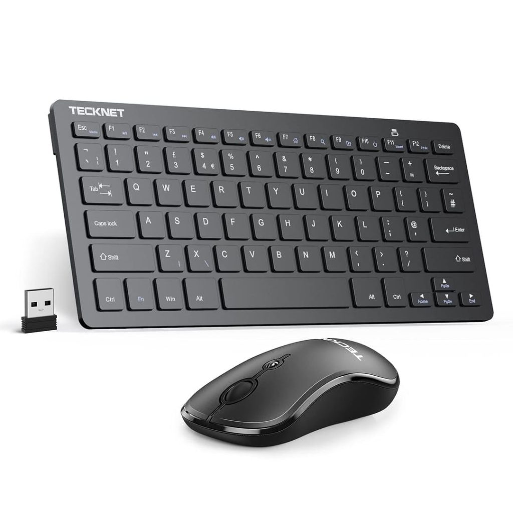 TECKNET Mini Wireless Keyboard and Mouse Set
