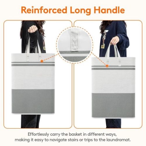 Brand New Lifewit 2 Pack 60L Laundry Basket with Lid - Image 5