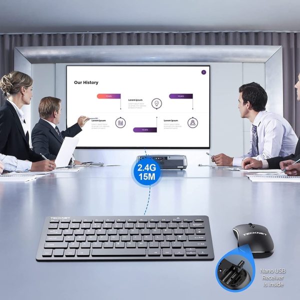 TECKNET Mini Wireless Keyboard and Mouse Set - Image 5
