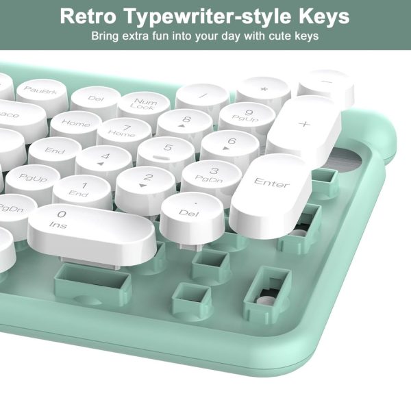 RaceGT Typewriter Style Wireless Keyboard and Mouse - Image 3