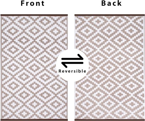 Green Decore Nirvana Lightweight Indoor & Outdoor Reversible Plastic Rug - Image 2