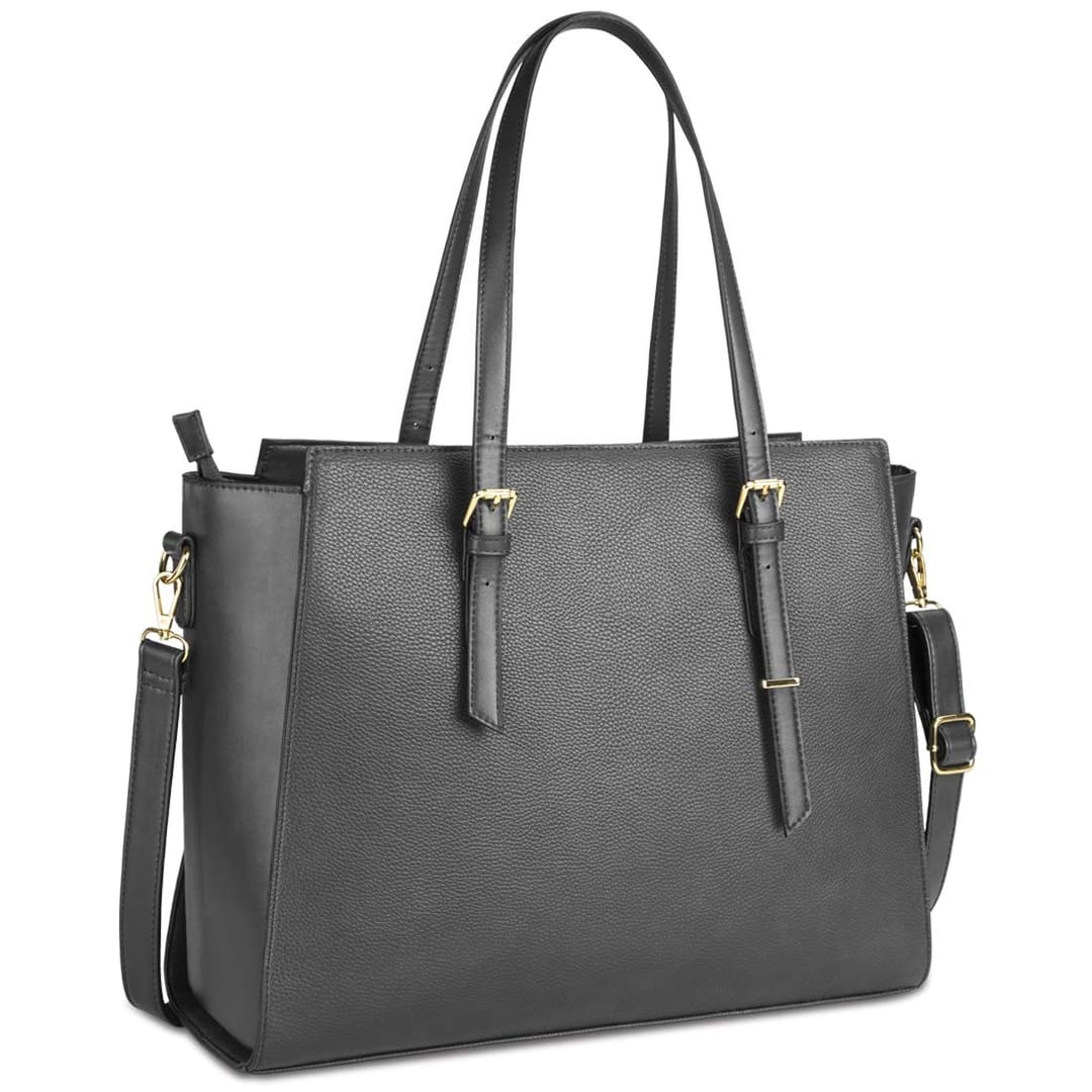 NEWHEY Women’s Large PU Leather Tote Bag Laptop Bag Handbag for Classes Lycee 15.6 Inches, grey, 41 cm x 16 cm x 30 cm, Stylish
