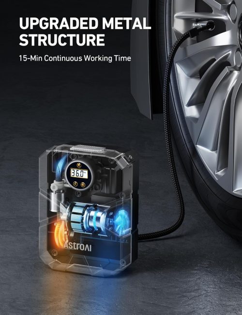 AstroAI Tyre Inflator Air Compressor 12V DC - Image 6