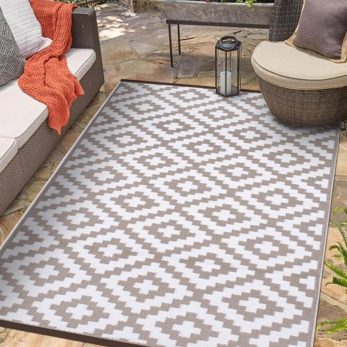 Green Decore Nirvana Lightweight Indoor & Outdoor Reversible Plastic Rug - Image 3