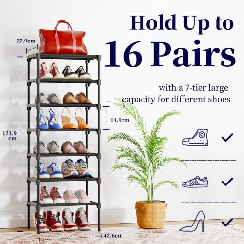 Kitsure Stackable Shoe Storage for Closet - Image 2