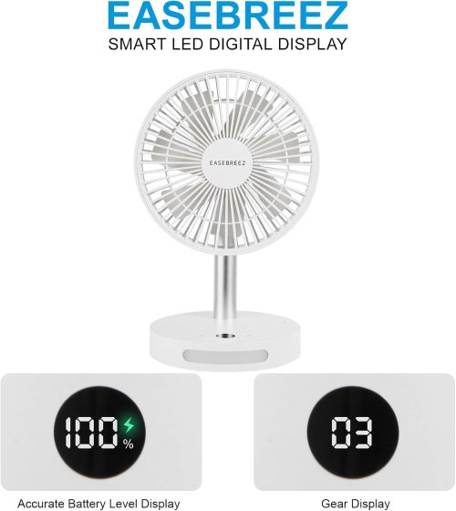 EASEBREEZ Lightweight Personal Desk Fan - Image 3