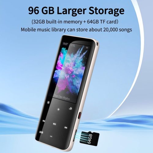 Volorful 96GB MP3 Music Player with Bluetooth 5.2 HiFi - Image 3