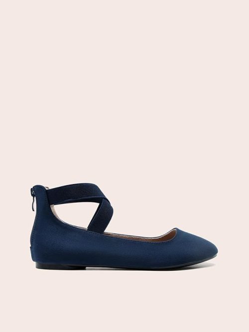 DREAM PAIRS Women's Elastic Ankle Straps Ballet Flats Shoes - Image 2