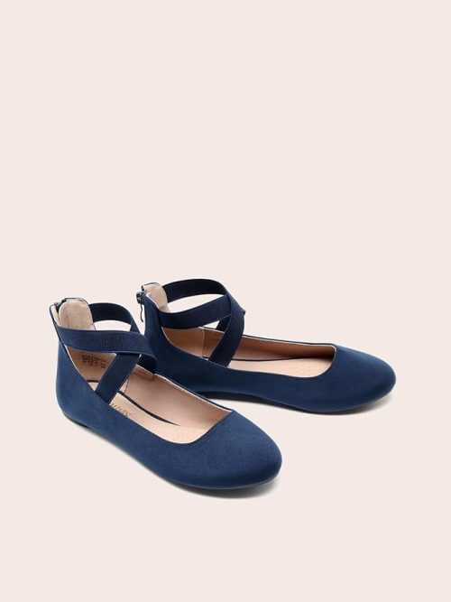 DREAM PAIRS Women's Elastic Ankle Straps Ballet Flats Shoes - Image 5