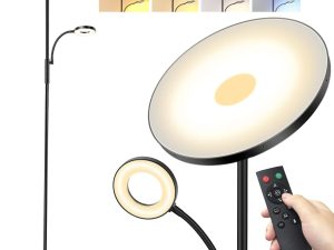 Upgraded 42W 4200LM Dimmable Floor Standing Lamp with Remote & Touch Control