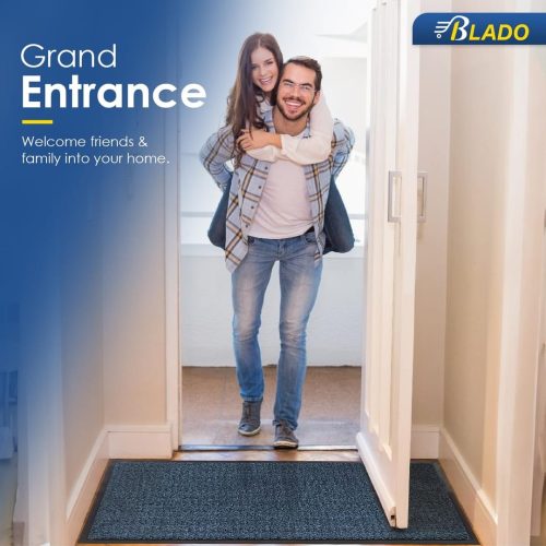 BLADO Door Mat Barrier Mat Non Slip Rubber Mats Washable Light Weight Heavy Duty - Image 2