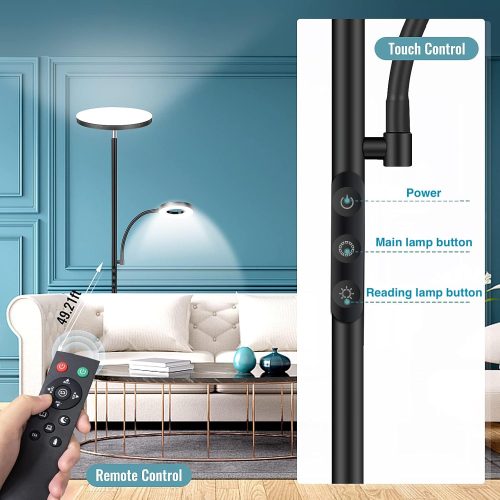 Upgraded 42W 4200LM Dimmable Floor Standing Lamp with Remote & Touch Control - Image 6