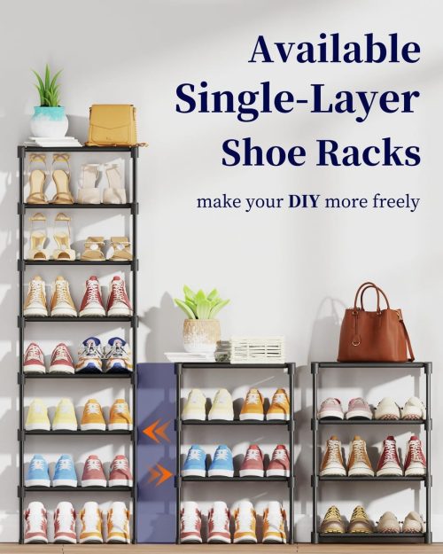 Kitsure Stackable Shoe Storage for Closet - Image 3