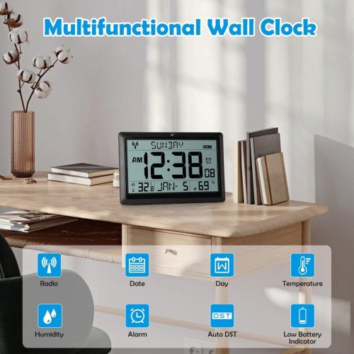 Sukeen LCD Radio Controlled Wall Clock - Image 2
