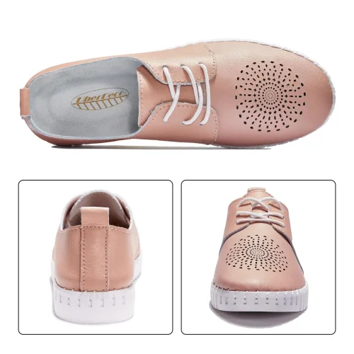 UberDeco Women Leather Loafers Moccasins Comfy Sneakers - Image 4