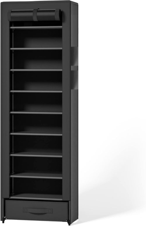 OYREL Shoe Rack 10 Tier Tall 36-41Pairs with 6 Large Pockets - Image 5