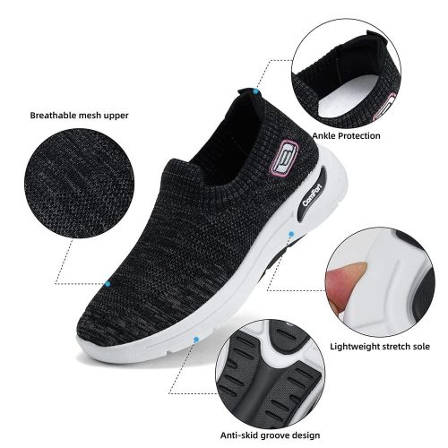 STQ Slip on Trainers Women Comfortable Summer Walking Shoes - Image 3