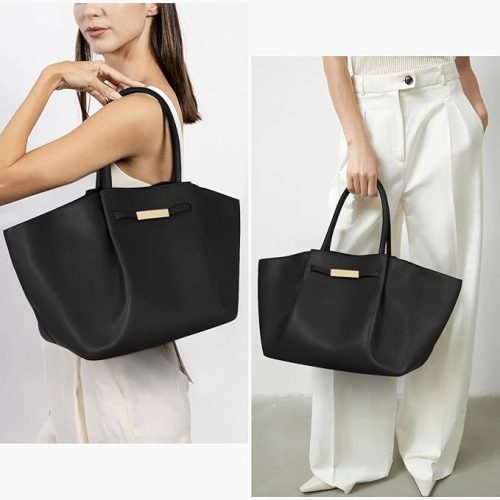 ACUYE Tote Bag for Women - Faux Leather Work Tote Purse with Top Handle - Trendy Y2K Handbag - Image 3