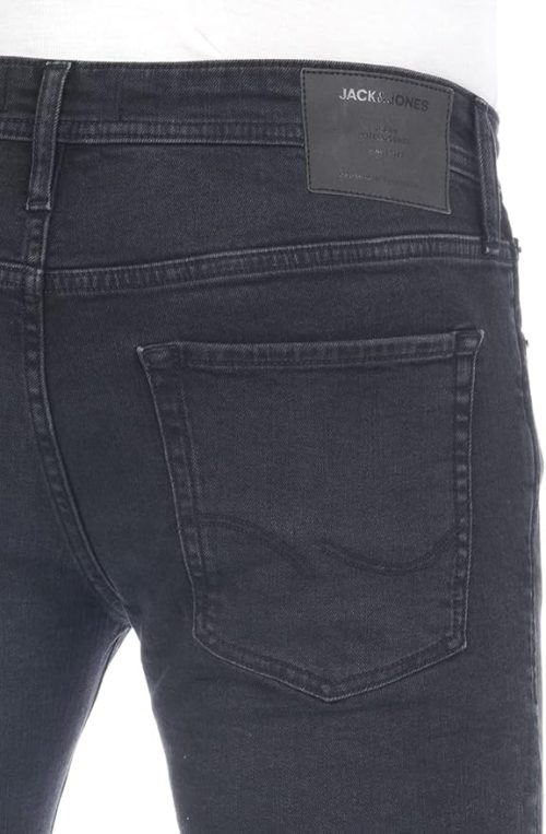 JACK & JONES JJIGLENN Men's Black Denim Jeans Trousers Slim Fit Stretch - Image 5