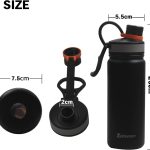 Zoravson Insulated Water Bottles 680ml with Silicone Straw - Image 3
