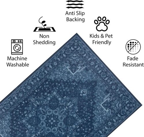 Vernal Aurelia Machine Washable, Non Shedding, Non Slip Area Rug for Living Room - Image 4