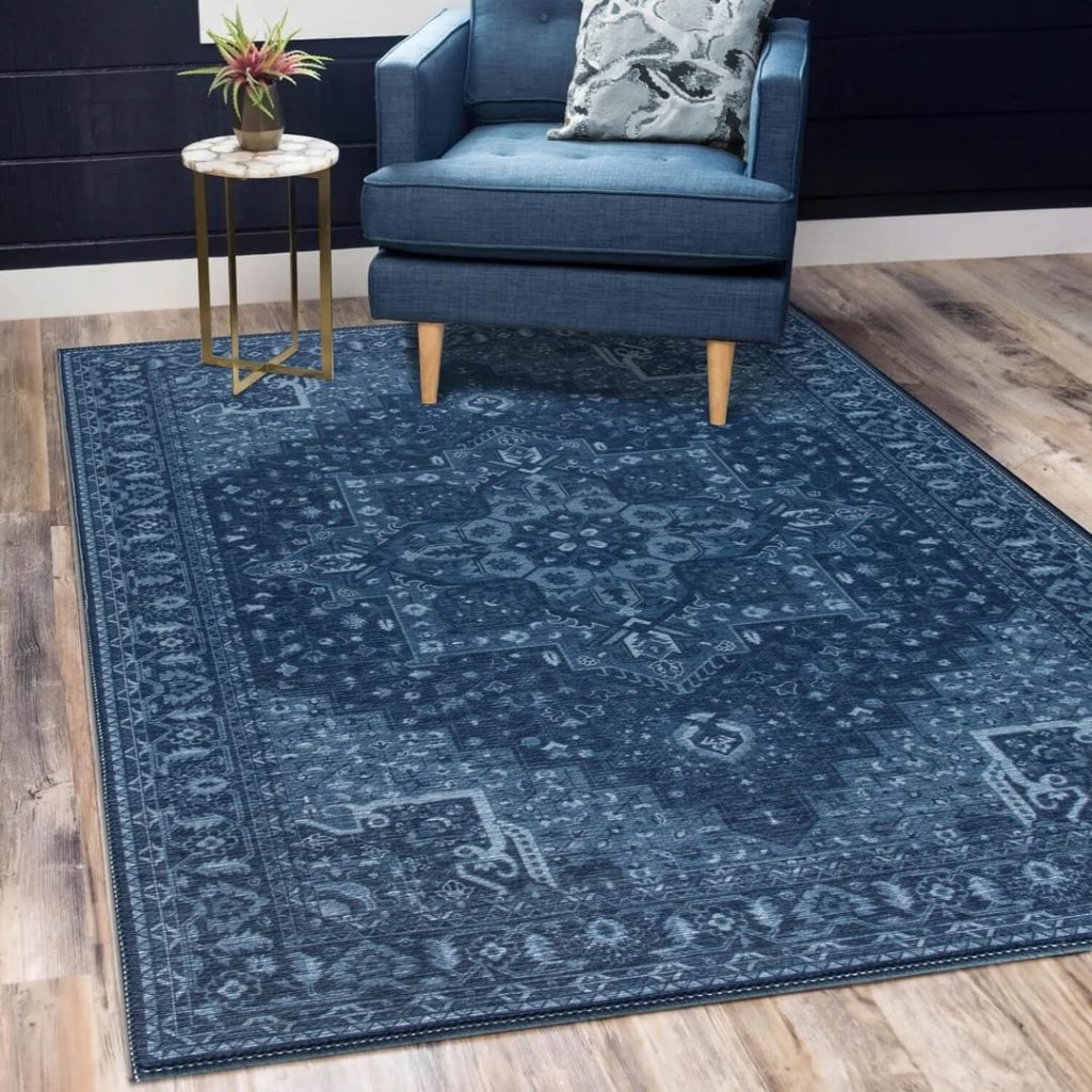 Vernal Aurelia Machine Washable, Non Shedding, Non Slip Area Rug for Living Room