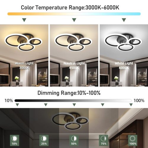 EIDISUNY Modern Led Dimmable Ceiling Light - Image 2