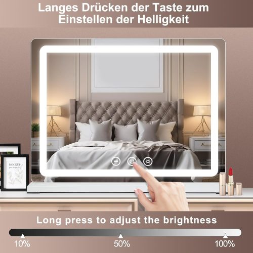Hollywood Vanity 80x55cm Mirror with Lights and Bluetooth - Image 5
