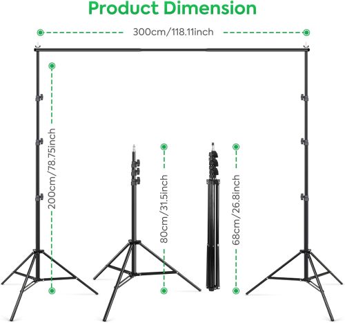 Heorryn 6.5 x 10ft Adjustable Photography Background Stand - Image 6