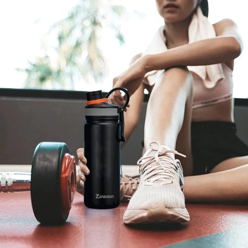Zoravson Insulated Water Bottles 680ml with Silicone Straw - Image 5