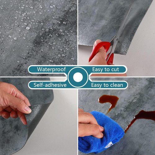 VEELIKE Grey Floor Tiles Self Adhesive Stick on Floor Tiles for Bathroom Kitchen - Image 4