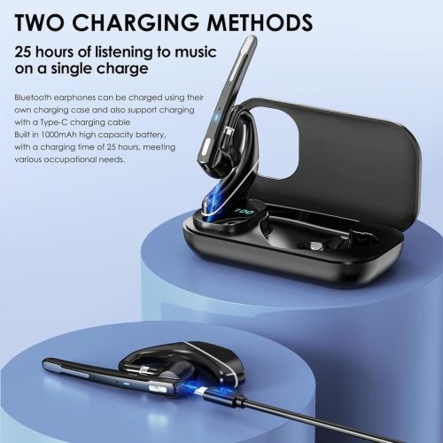 Yukigefe Bluetooth Wireless Headset With Charging Case - Image 3