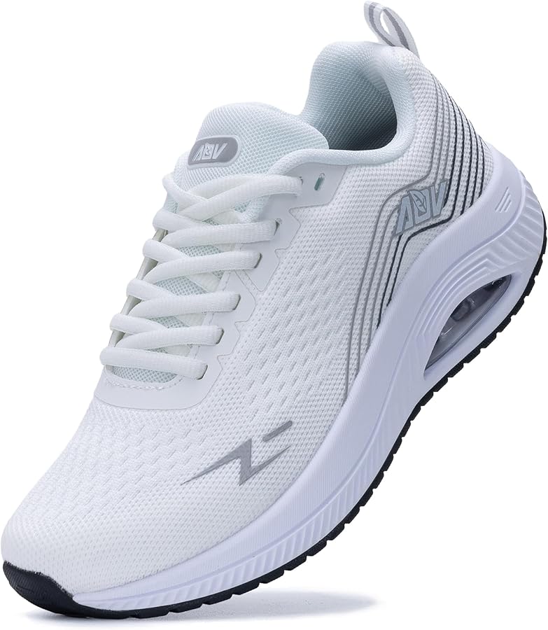 Womens Plantar Fasciitis with Arch Support Orthopedic Trainers White