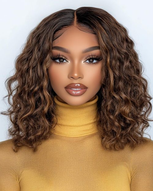 FASHION IDOL Short Curly Bob Human Hair
