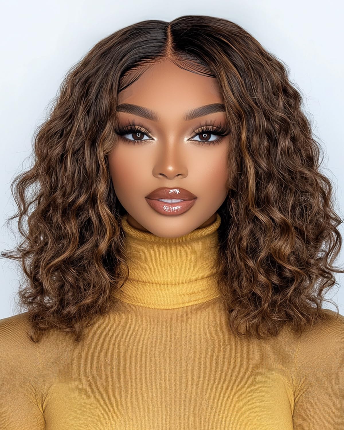 FASHION IDOL Short Curly Bob Human Hair