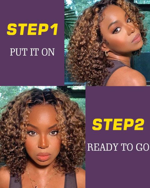 FASHION IDOL Short Curly Bob Human Hair - Image 3