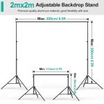 EMART Photography Backdrop Stand Kit 2X2m/ 6.5X6.5ft - Image 2