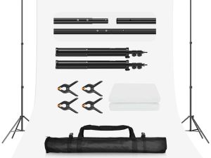 EMART Photography Backdrop Stand Kit 2X2m/ 6.5X6.5ft