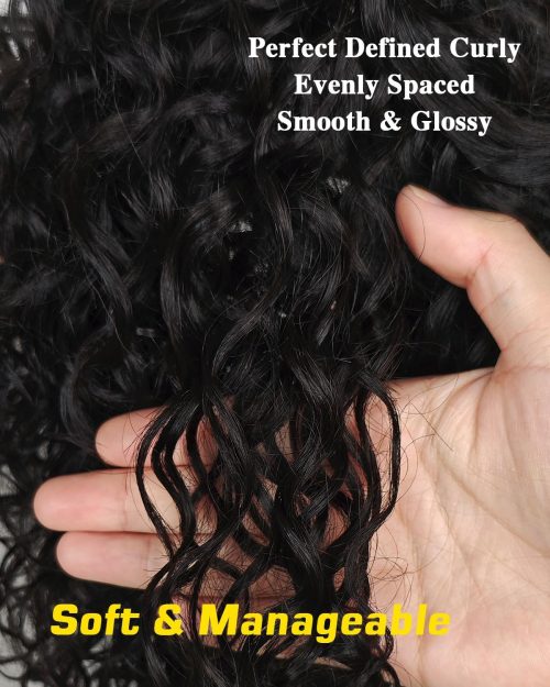 FASHION IDOL Short Curly Human Hair Bob Wigs for Women - Image 7