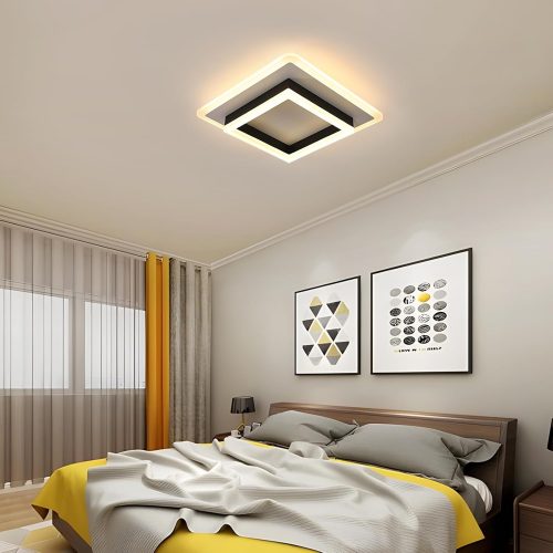 DELIPOP Modern Ceiling Lights, 30W 3375LM Square Ceiling Lamp Warm Light 3000K, LED Ceiling Lighting for Bedroom Living Room Hallway Office Kitchen Balcony - Image 6