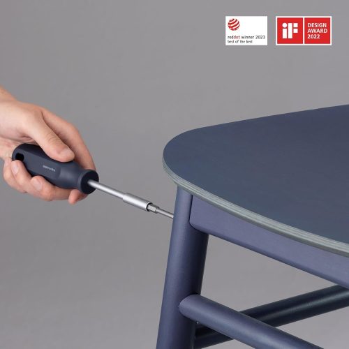 HOTO Manual Screwdriver Tool Kit, Hand Screwdriver Tool Kit, Includes Screwdriver/10 S2-Steel Bits/Spanner/Hammer/Plier/Tape Measure, Hidden Buckle Design - Image 6